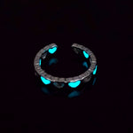 Mogna Mart™ Glow-in-the-Dark Silver Heart Adjustable Ring