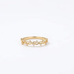 Mogna Mart™ Dainty Gold Floral Vine Crystal Ring