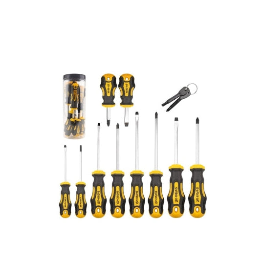 MognaMart™ Pro Series Magnetic Screwdriver Set – Heavy Duty Steel Repair Tool Kit