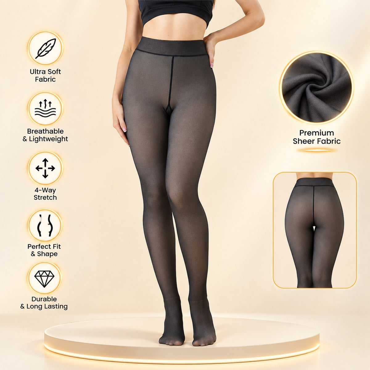 Mogna Mart™ Women’s Fleece-Lined Translucent Warm Tights
