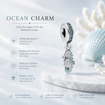Mogna Mart™ 925 Sterling Silver Ocean Seahorse Dangle Charm Bead
