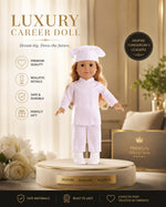 MognaMart™ 18-Inch Doll Chef Outfit Set – Luxury Career Outfit with Hat & Shoes