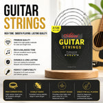 MognaMart™ Professional 6-String Acoustic Guitar Strings – Light Gauge High Carbon Steel Core (.011–.052)
