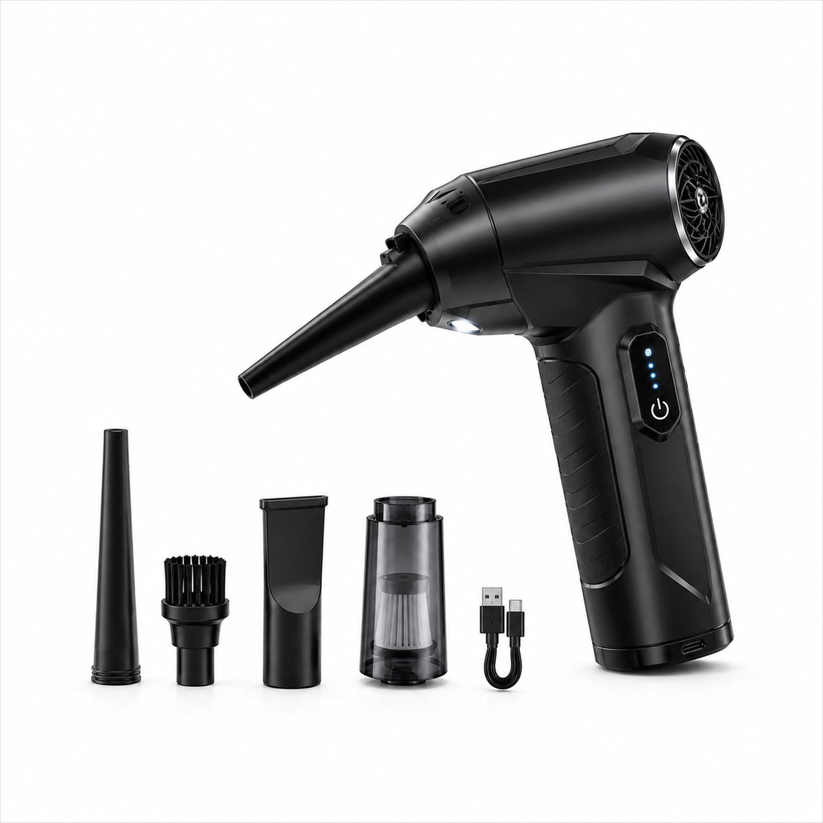 MognaMart™ 2-in-1 Electric Air Duster & Vacuum Cleaner – 160,000 RPM Cordless Blower with LED Light & 4 Speed Modes