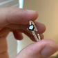 VELORA™ Minimalist Black Heart Zirconia Ring
