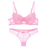 Mogna Mart™ Floral Lace Lingerie Set – Push-Up Bra & Matching Panty