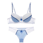 Mogna Mart™ Floral Lace Lingerie Set – Push-Up Bra & Matching Panty