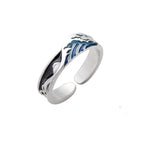 Mogna Mart™ Ocean Wave & Flying Bird Matching Couple Rings Set