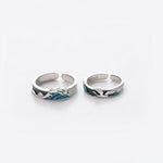 Mogna Mart™ Ocean Wave & Flying Bird Matching Couple Rings Set
