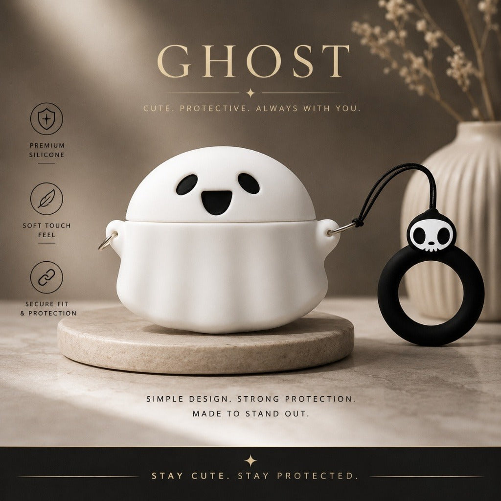 Mogna Mart™ Cute Ghost Silicone Protective Case for AirPods