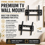 MognaMart™ TMW003S Heavy-Duty Tilting TV Wall Mount – Fits 32" to 70" Flat & Curved TVs (50kg Capacity)