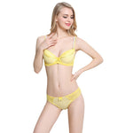Mogna Mart™ Floral Lace Lingerie Set – Push-Up Bra & Matching Panty